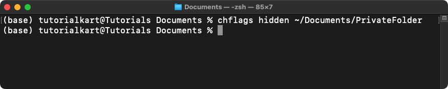 Hide Files Using Mac Terminal